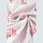 Pink Santa Claus Striped Print Loose Fit Two Piece Lounge Set