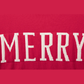 Merry Red Drop Shoulder Round Neck Letter Print Colorblock Sweater