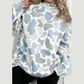 Adara Blue Camouflage Western Style Pullover Sweatshirt