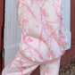 Fynn Pink Abstract Plant Print Long Sleeve V Neck Pant Set