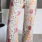 Jedda Pink Floral Patchwork Wide Leg Full Length Jeans