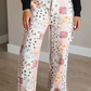 Jedda Pink Floral Patchwork Wide Leg Full Length Jeans