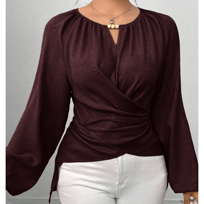 Silvanna Wine & Grace Twist Front Top