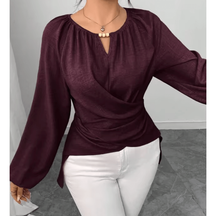 Silvanna Wine & Grace Twist Front Top
