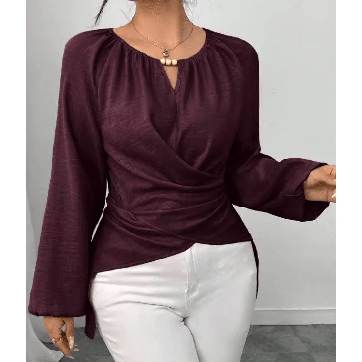 Silvanna Wine & Grace Twist Front Top