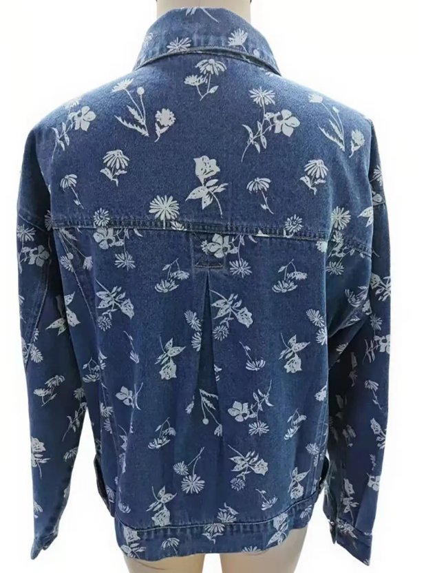 Juliva Wildflower Denim Jacket
