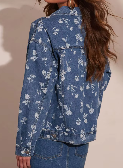 Juliva Wildflower Denim Jacket