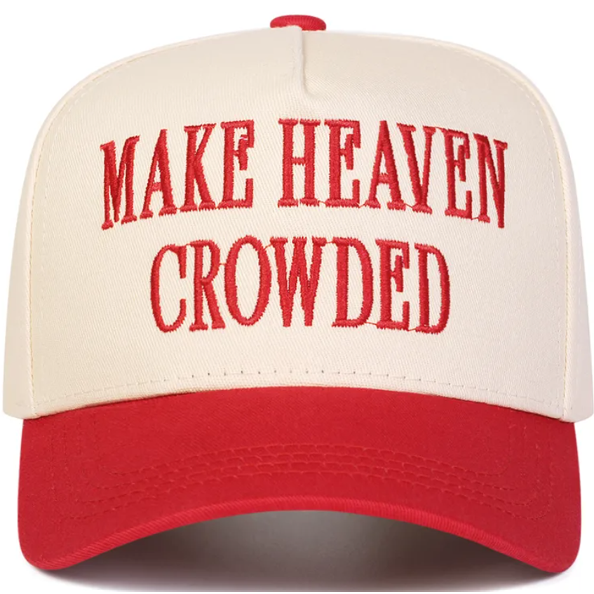 Make Heaven Crowded Embroidered Baseball Cap - 3 Colors