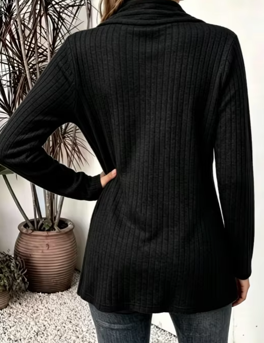 Prestyn Black Classic Poise Button Detail Cardigan