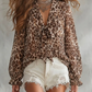 Karlany Leopard Balloon Sleeve Top