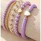 Hearts & Pearls Bracelet Set - 3 Colors