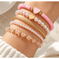 Hearts & Pearls Bracelet Set - 3 Colors
