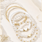 Hearts & Pearls Bracelet Set - 3 Colors