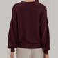Saphira Brown Checkered Pattern Knit Loose Pullover Sweater