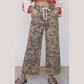 Yazmin Camouflage Print Drawstring Waist Pocket Shift Jeans