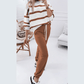 Gisselle Brown Striped Drop Shoulder Pullover and Jogger Pants Set * S-3X