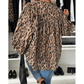 REDUCED!!!  Monika French Beige Oversized Leopard Print Balloon Sleeve Casual Shirt  REDUCED!!!