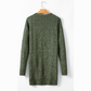 Kenna Green Cable Knit Drop Shoulder Loose Fit Sweater Dress