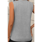 Danielle Grey Crew Neck Pleated Tank Top