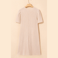 REDUCED!!!  Gina Parchment Corded Knit Crew Neck Puff Sleeve Shift Mini Dress  REDUCED!!!