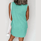Paris Green Mineral Wash Tank Mini Dress with Pockets