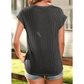 Suzette Charcoal Twisted Rib Wide Sleeve Crew Neck T Shirt