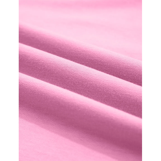Meshelle Bonbon Pink Solid Loose V Neck Half Sleeve Tee and Shorts