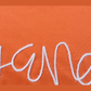 Orange/White Tinsel Game Day Drop Shoulder Graphic Sweatshirt