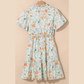 Harnett Floral Print Shirred High Waist Puff Sleeve Mini Dress