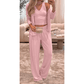 RTS Mirna Pink 3-Piece Cozy Knit Lounge Set