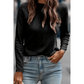 Deanna Black Seam Detail Raglan Long Sleeve Top