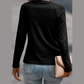 Deanna Black Seam Detail Raglan Long Sleeve Top