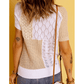 RTS Color Block Knitted Short Sleeve T Shirt