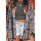 Trudy Orange Plaid Print Loose Vintage Shirt