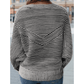 Cari Black Striped Print Ribbed Knit Boat Neck Baggy Sweater