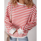 Layla Orange Drop Shoulder Crew Neck Loose Sweatshirt