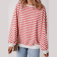 Layla Orange Drop Shoulder Crew Neck Loose Sweatshirt