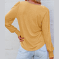 Jaycee Yellow Shirred Shoulder Frilled Cuffs Long Sleeve Top