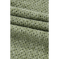 Trinky Jungle Green Loose Eyelet V Neck Drop Shoulder Sweater