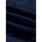 Maddox  Navy Cable Texture Puff Sleeve Loose Shacket