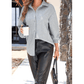Maddox Grey Cable Texture Puff Sleeve Loose Shacket