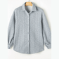 Maddox Grey Cable Texture Puff Sleeve Loose Shacket