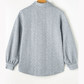 Maddox Grey Cable Texture Puff Sleeve Loose Shacket