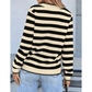 Kassidy Apricot/Black Stripe Chic Golden Button Cardigan Sweater