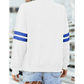 White Varsity Striped Detail Drop Shoulder Oversized Sweatshirt