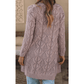 Marjorie Taupe Hollow-out Openwork Knit Cardigan