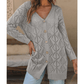 Marjorie Grey Hollow-out Openwork Knit Cardigan