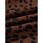 Catie Brown Leopard Print Ruffled Puff Sleeve Blouse