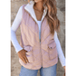 Lunden Pink Reversible Black Fleece Lined Quilted Zip up Vest