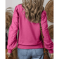 RTS Lynn Pink Patchwork Sleeve Round Neck Sweatshirt